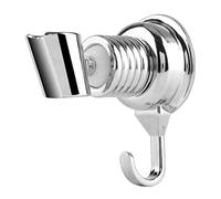 Riuulity Support de Douche élégant avec Crochet à Serviette, Support Mural Réglable pour Pomme de Douche avec Ventouse Super Puissante pour Verre, Miroir