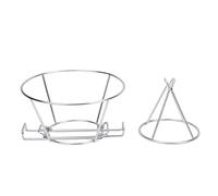 Riuulity Support de Filtre à Huile, Support de Cône de Filtre à Huile de Friteuse en Acier Inoxydable 304 avec Bras Pliants pour Sirops de Filtration D'huile de Cuisine