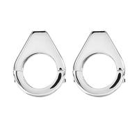 Riuulity Support de Montage de Clignotant Robuste en Alliage D'aluminium pour Pince de Fourche de Moto 41 Mm Anticorrosion pour les Amateurs de Moto (Argent électrolytique)