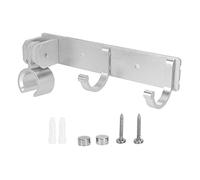 Riuulity Support de Pomme de Douche Mural Pratique avec Crochet, Organisateur de Rangement D'accessoires de Bain Réglable pour Salle de Bain, Matériau en Aluminium