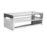 Riuulity Support de Tubes à Essai en Acier Inoxydable 304 de Haute qualité, 40 Trous, Support de Tubes à Essai de Grande capacité pour les Cours de Sciences Scolaires (18,5 * 40mm)