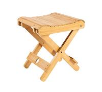 Riuulity Tabouret Pliant en Bambou Durable, Tabouret de Douche Portable pour la Maison, Spa, Voyage à L'extérieur, 29x28x31cm