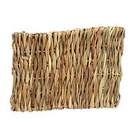 Riuulity Tapis tissé en Herbe de Guinée pour Hamster et Lapin, Non Toxique, Inoffensif, pour Petits Animaux, Repos de Jeu, Cadeaux Appropriés, 2 Tailles (S)