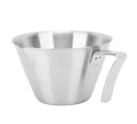 Riuulity Tasse à Mesurer en Métal D'extraction Précise de Tasse à Mesurer de café D'acier Inoxydable de 100 Ml pour L'hôtel la Maison, Taille D'acier Inoxydable 304: 2,95 X 1,77 Pouces (SILVER)