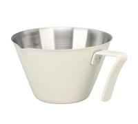 Riuulity Tasse à Mesurer en Métal D'extraction Précise de Tasse à Mesurer de café D'acier Inoxydable de 100 Ml pour L'hôtel la Maison, Taille D'acier Inoxydable 304: 2,95 X 1,77 Pouces (blanc mat)