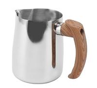 Riuulity Tasse à Mousse de Lait avec échelle Intérieure, Pichet en Acier Inoxydable 304 de qualité Supérieure avec Bec Pointu, pour les Amateurs de thé et les Baristas (600 ml)