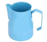 Riuulity Tasse Mousseur à Lait 550ml, en Acier Inoxydable, Motif Tête de Mort, pour les Amateurs de Latte et de café (BLUE)