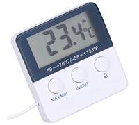 Riuulity Thermomètre et Hygromètre Numérique 2 en 1, Haute Précision, avec Alarme Haute et Basse Température, pour la Maison, le Bureau, L'intérieur et L'extérieur, ABS