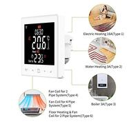 Riuulity Thermostat de Chauffage par Le Sol Intelligent WiFi Thermostat Programmable Écran LCD de 3,5 Pouces Commande Vocale et Verrouillage Enfant pour Un Chauffage Efficace Applicable pour Une