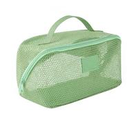 Riuulity Trousse de Maquillage en, Pochette de Maquillage Compartimentée Respirante de Grande capacité avec Une visibilité Claire, pour Les Voyages d'affaires, Les Déplacements Quotidiens (Green)