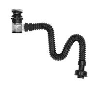 Riuulity Tuyau de Vidange D'évier Flexible et Extensible en Acier Inoxydable pour un Drainage Rapide dans la Salle de Bain et la Cuisine, en Acier Inoxydable, comme sur les Images
