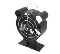 Riuulity Ventilateur de Poêle à Bois alimenté par la Chaleur - Ventilateur de Cheminée à 6 Pales/Ailes avec Couvercle de sécurité - Flux d'air Efficace pour Un Environnement Confortable adapté aux