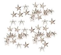 Riuulity Vêtements de Base Chaussures Accessoires en Cuir 10MM étoile Rivets 200 Pièces en Alliage de Zinc Matériel Argent or Noir Pistolet Noir (Alliage de zinc)