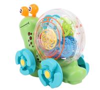Riuulity Voiture Escargot à Engrenages Transparents avec Lumière Musicale électrique pour Enfants pour Un Temps de Jeu Indépendant et Social