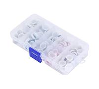 Riuulity Yeux de Poupée en Plastique Vibrant pour Personnages Fantastiques et Travaux Manuels, Adaptés à L'éducation de la Petite Enfance, Différentes Tailles et Couleurs (40 Yeux à Cinq Couleurs)