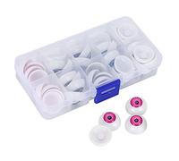 Riuulity Yeux de Poupée en Plastique Vibrant pour Personnages Fantastiques et Travaux Manuels, Adaptés à L'éducation de la Petite Enfance, Différentes Tailles et Couleurs (40 Yeux à Cinq Couleurs)