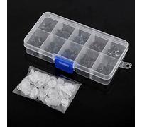 Riuulity Yeux de sécurité de Poupée en Plastique de Bricolage de qualité, Solidement Fixés pour L'artisanat de Bricolage de Jouets, 100 Pièces 8MM 10MM (plastique)