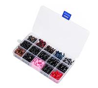 Riuulity Yeux de sécurité, Nez, Assortiment Durable, 752 Pièces, Jouet en Peluche pour Couture au Crochet, Kit D'artisanat Léger pour Enfants et Débutants