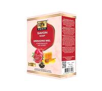 RIV Paris Savon Éclaircissant Grenadine Miel à la Vitamine E - 180 g - Hydrate et Rafraîchit la Peau