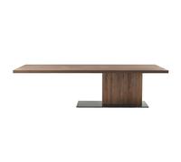 RIVA 1920 table rectangulaire LIAM WOOD (200 x 110 cm - Noyer et base en fer laqué gris anthracite)