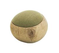 RIVA 1920 tabouret pouf BIGNÉ (Cat. D4 - Bois de cèdre massif et cuir)