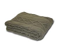 Riva Accueil Aran Throw, Coton, Gris, 140 X 190 Cm