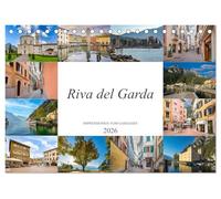 Riva del Garda Impressionen vom Gardasee (Tischkalender 2026 DIN A5 quer), CALVENDO Monatskalender: Traumziel Gardasee, einmalig wunderschöne Bilder von Riva del Garda