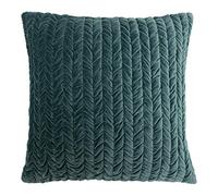 Riva Home Allure Coussin Garni de Plumes, 100% Coton, Bleu Sarcelle, 45 x 45cm (18" x 18")