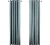 Riva Home Atlantic Rideaux à œillets, Rideaux RV1072 (168cm x 183cm) (Bleu clair)