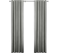 Riva Home Atlantic Rideaux à œillets, Rideaux RV1072 (229cm x 183cm) (Gris)