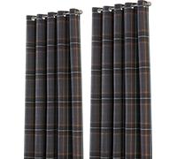 Riva Home Aviemore Rideaux à carreaux avec œillets RV1014 (168cm x 137cm) (Rouille)