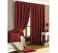 Riva Home Belmont - Ensemble de rideaux (229 x 229cm) (Rouge) - UTRV187 Rouge