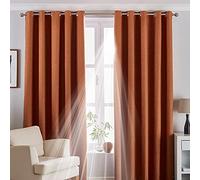 Riva Home Crépuscule Oeillet Rideaux, Orange, 168 x 137cm