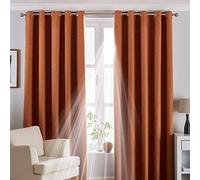 Riva Home Crépuscule Oeillet Rideaux, Orange, 168 x 229cm