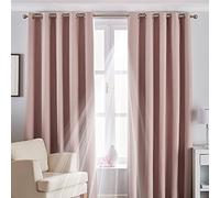 Riva Home Crépuscule Oeillet Rideaux, Rougir, 168 x 229cm