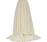 Riva Home Empress couverture en Fourrure artificielle RV1028 (140cm x 200cm) (Crème)