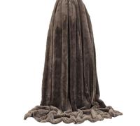 Riva Home Empress couverture en Fourrure artificielle RV1028 (140cm x 200cm) (Gris foncé)