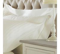Riva Home Eton Satin à rayures Taie d'oreiller RV1210 (Oxford (lit simple)) (Crème)