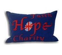 Riva Home Faith - Housse de coussin (35x50cm) (Bleu marine) - UTRV395 Bleu Marine