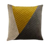 Riva Home Kooper Coussin Garni de Polyester Gris/Ocre 55 x 55 cm