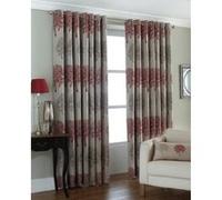 Riva Home Oakdale - Rideaux à imprimés arbres (Taille 8: 229 x 229cm) (Rouge) - UTRV1089 Rouge