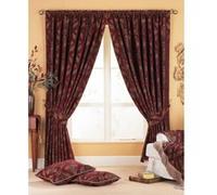 Riva Home Shiraz Rideaux à plis RV838 (229x229cm) (Bourgogne)