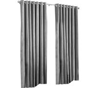 Riva Home Wellesley Rideaux à œillets RV952 (168x183cm) (Argent)