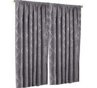 Riva Home Winchester Rideaux à plis RV965 (168x183cm) (Argent)