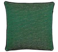 Riva Paoletti Highbury Housse De Coussin - Vert Émeraude - Cube Géométrique Design - Tissage Jacquard - Vert Émeraude Arrière - Vert Passepoilé Edges - 58% Lin 42% Polyester - 50 X 50 Cm (20" X 20" Po
