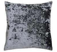 Riva Paoletti Verona Coussin Square - Gris Étain - Velvet Feel - Crushed Velvet Look - Zip Caché Design - 100% Polyester - 55 X 55 Cm (22" X 22" Pouces) - Conçu Au Royaume-Uni