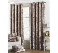 Riva Paoletti Verona Ringtop Oeillets Rideaux (Paire) - Oyster Beige - Velvet Feel - Crushed Velvet Look 100% Polyester - Largeur 229Cm X 137Cm Drop (90" X 54" Pouces) - Conçu Au Royaum