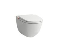 Riva wc lavant avec abattant céramique blanc lcc, bouton rose gold brossé - LAUFEN H8206914030001