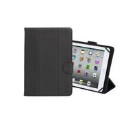 Rivacase 3137-BLACK Folio Universel 10.1" (25.6cm) Microfibre/PU Noir, Positions Multiples, Fermeture Magnétique, Compatible Acer/iPad/Asus/Lenovo/Samsung, 330g