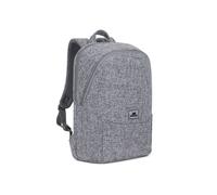 Rivacase 7962GR Sac à Dos 15.6" Noir/Gris Polyester Résistant à l'Eau, Compartiment Tablette, Dimensions 310x150x460mm, Poids 790g